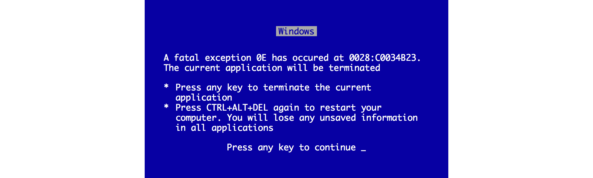 Application Crashes with Error Code