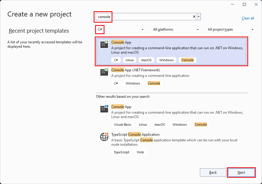 Creating a Console Application